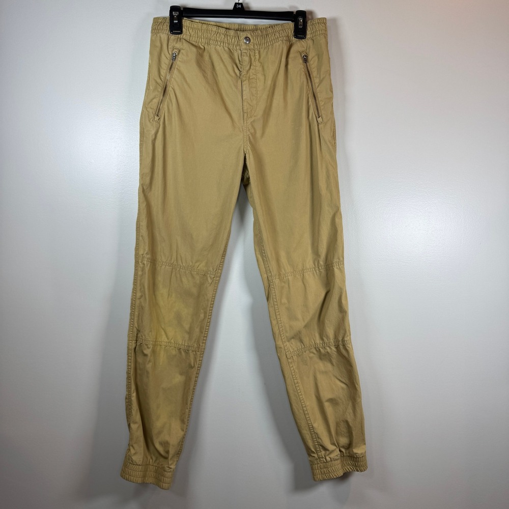 Polo Ralph Lauren Boys Poplin Jogger Pants XL 18-20 Khaki‎ Zip Pockets Preppy
